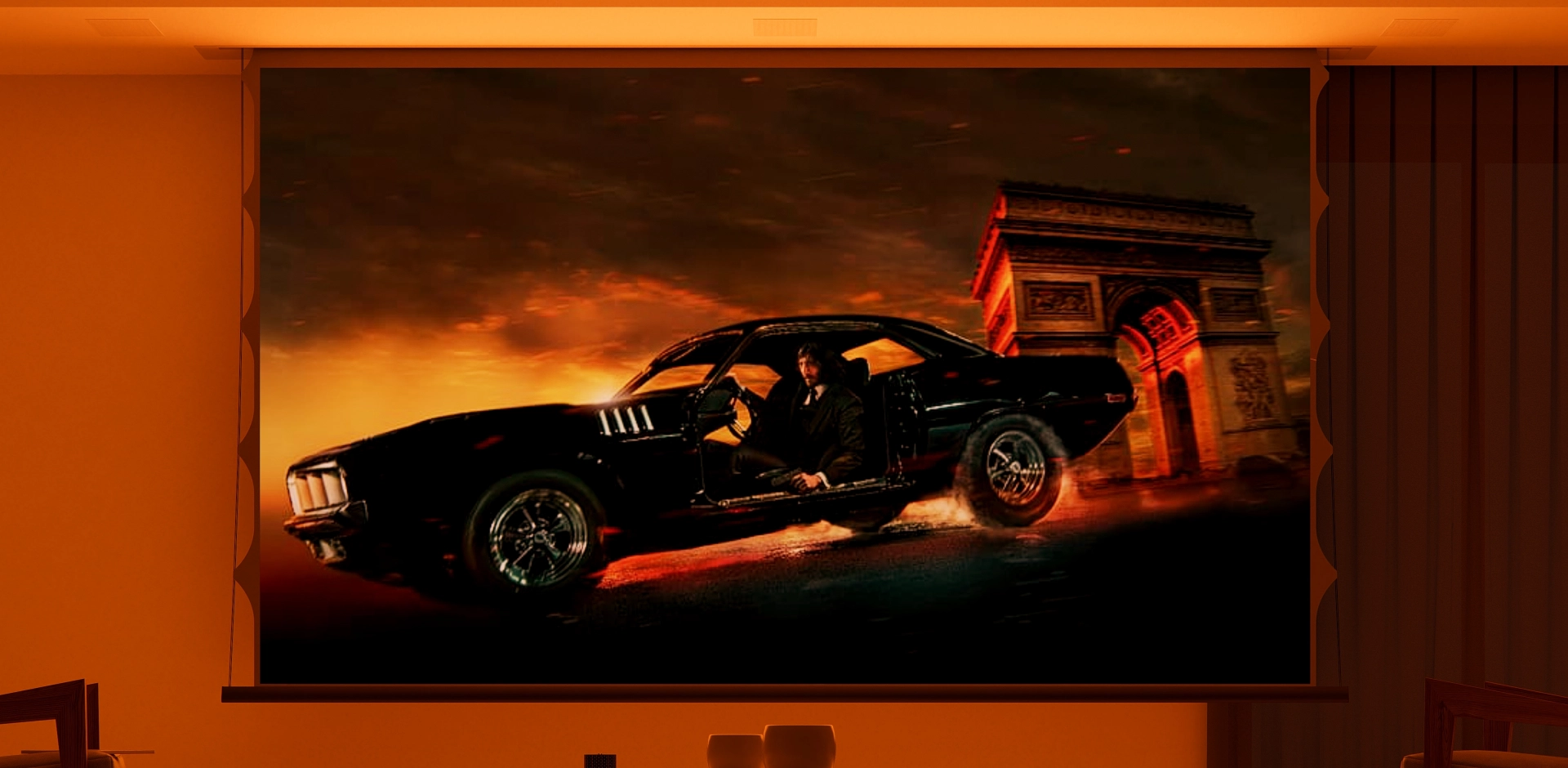 Toile Infinity+ - Projection home cinéma